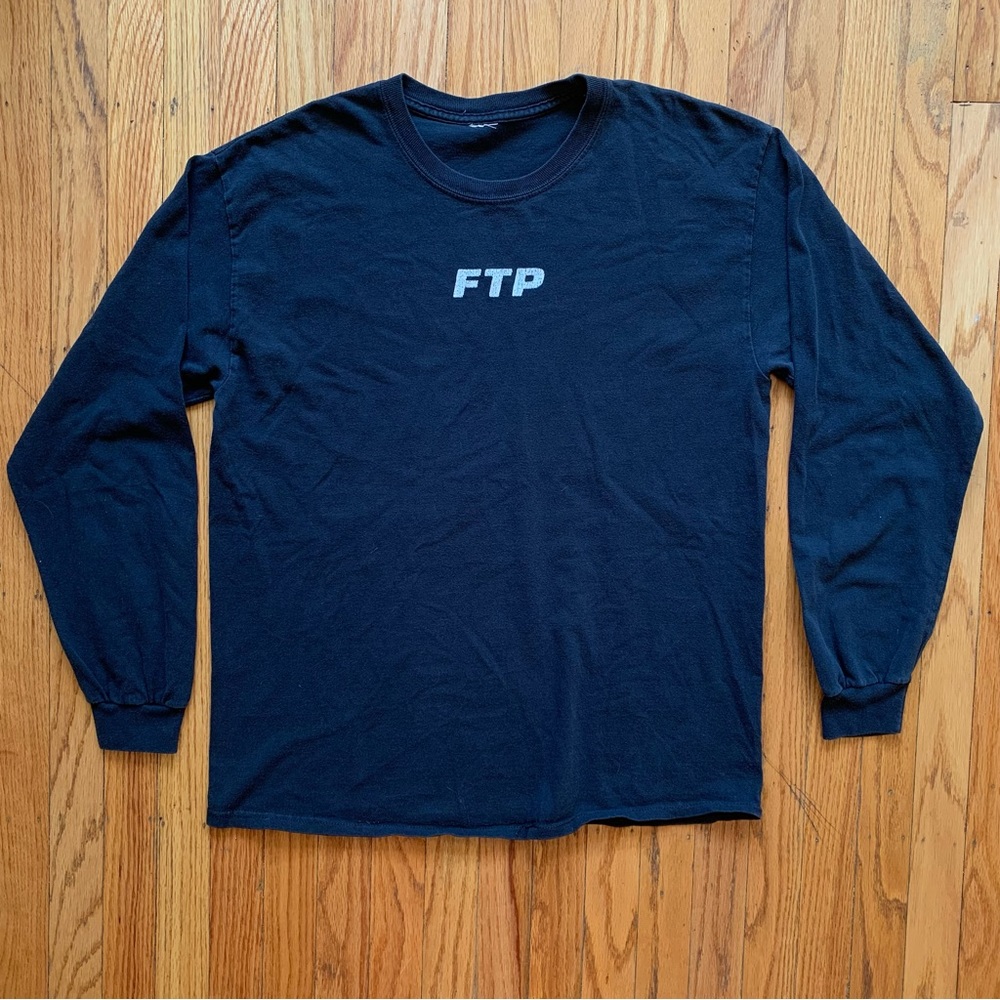 FTP Black Logo Longsleeve Crewneck T-Shirt